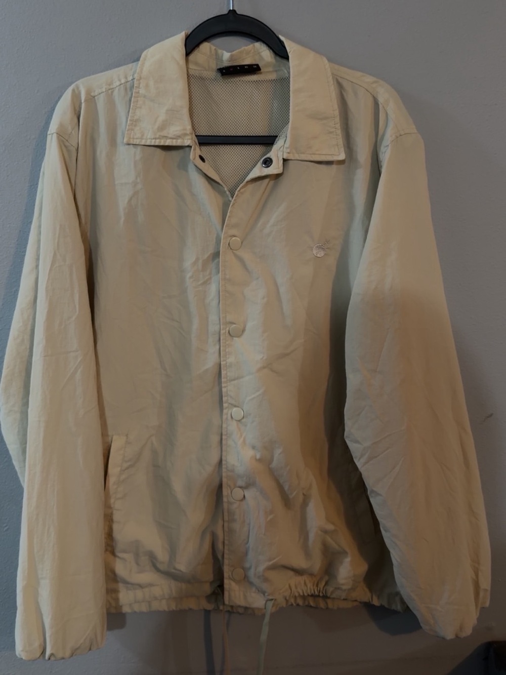 The Hundreds Beige Coach Windbreaker Jacket